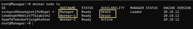 drain manager from our swarm cluster